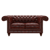 Allingham 2 Sits Chesterfield Soffa Tudor Oxblood