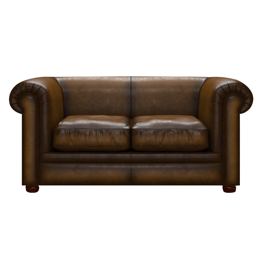 Austen 2 Sits Chesterfield Soffa Antique Gold