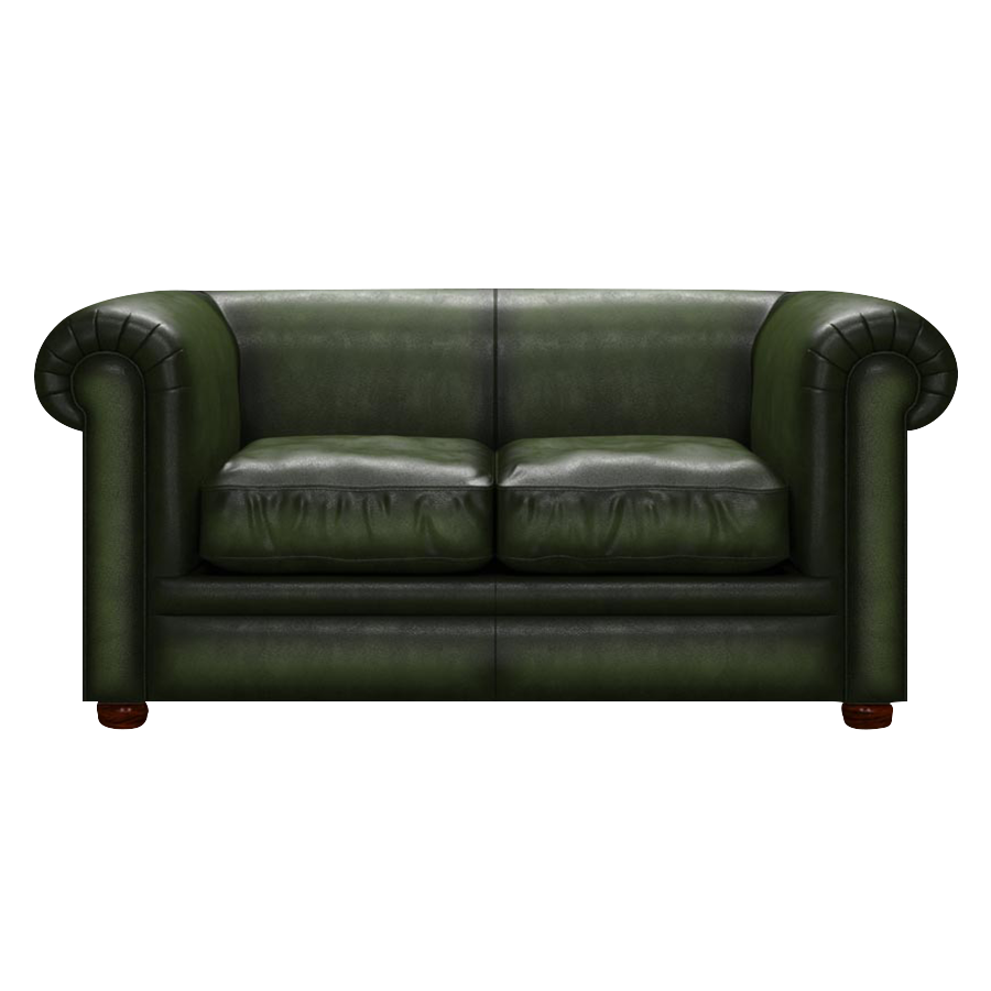 Austen 2 Sits Chesterfield Soffa Antique Green