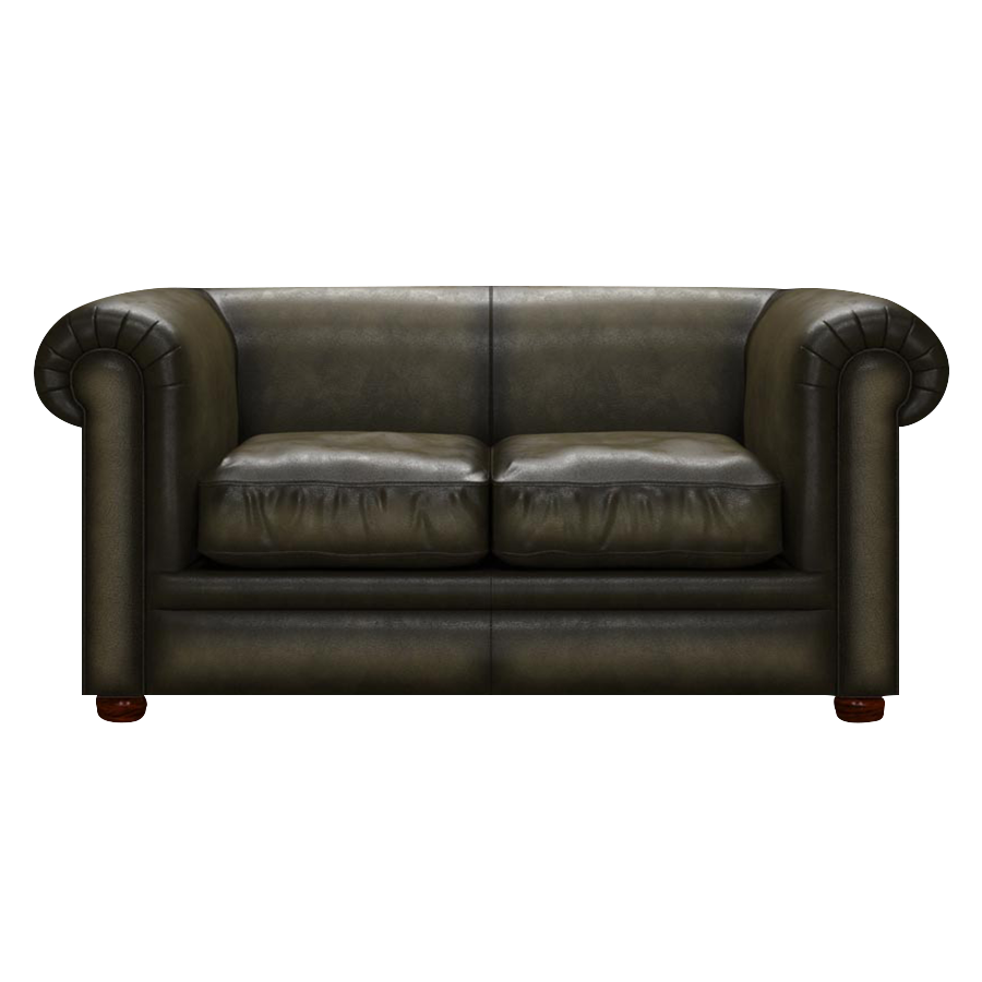 Austen 2 Sits Chesterfield Soffa Antique Olive