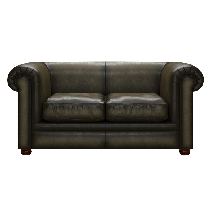 Austen 2 Sits Chesterfield Soffa Antique Olive
