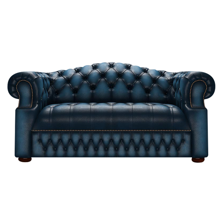 Blanchard 2 Sits Chesterfield Soffa Antique Blue