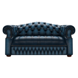 Blanchard 2 Sits Chesterfield Soffa Antique Blue