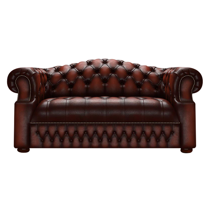Blanchard 2 Sits Chesterfield Soffa Antique Chestnut