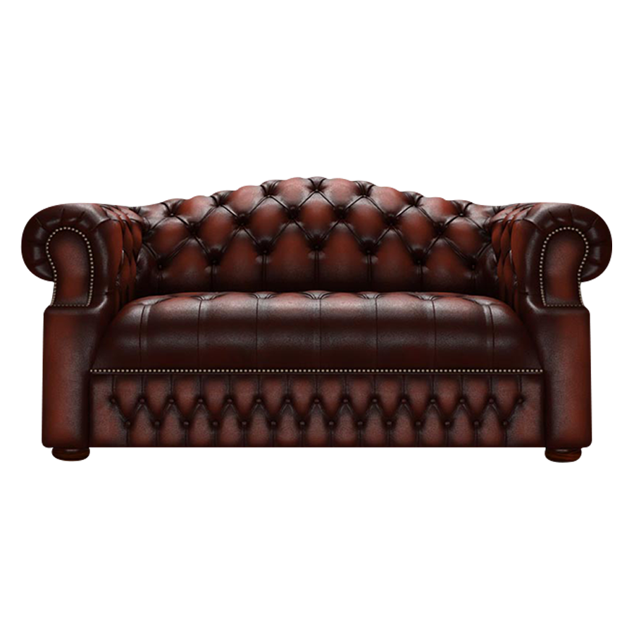 Blanchard 2 Sits Chesterfield Soffa Antique Chestnut