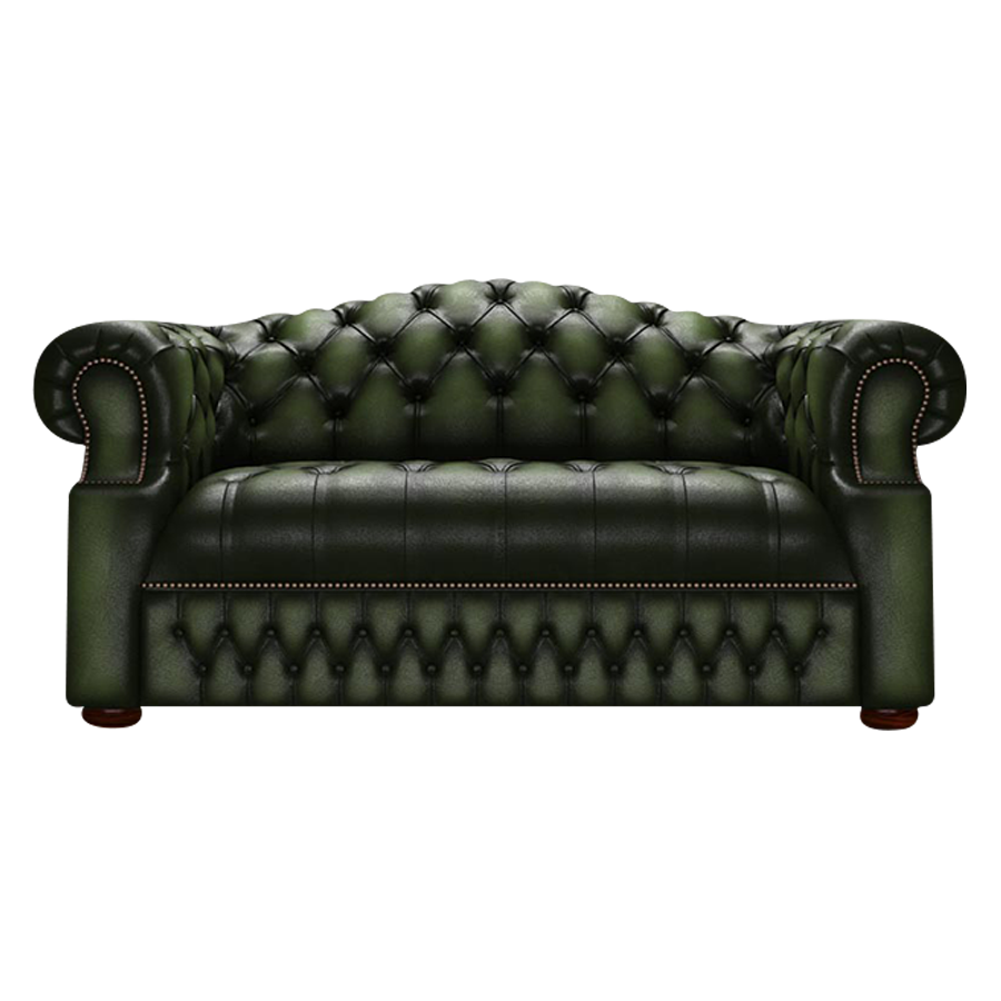 Blanchard 2 Sits Chesterfield Soffa Antique Green