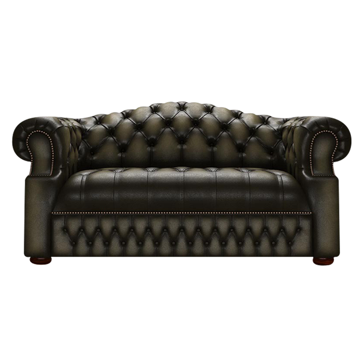 Blanchard 2 Sits Chesterfield Soffa Antique Olive