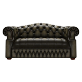 Blanchard 2 Sits Chesterfield Soffa Antique Olive