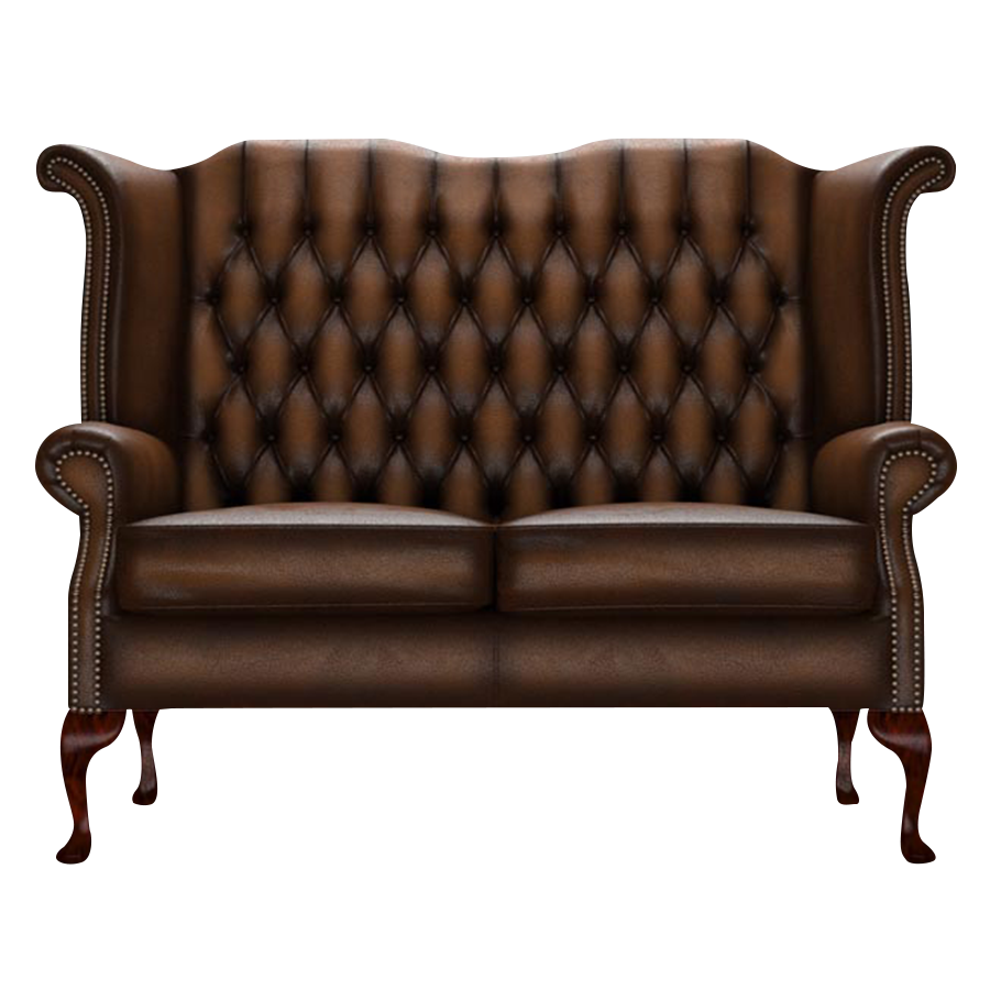 Byron 2 Sits Chesterfield Soffa Antique Autumn Tan