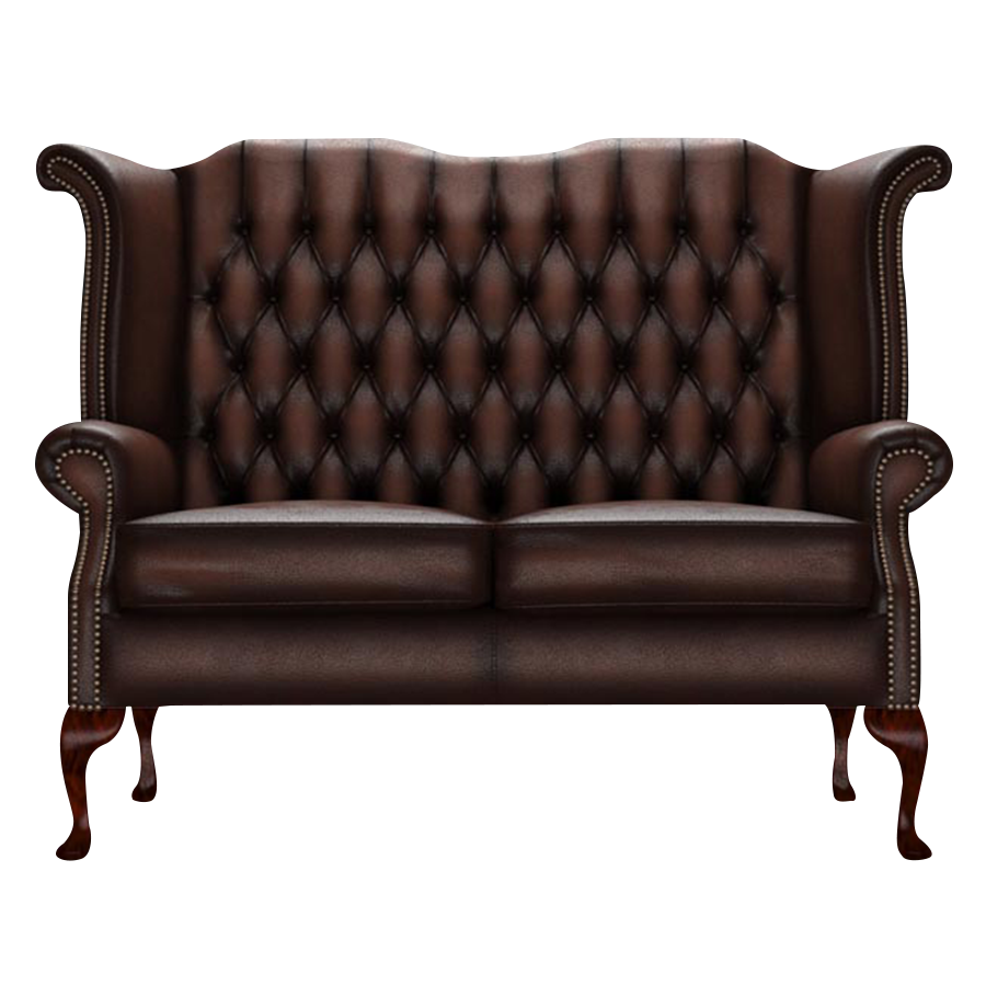 Byron 2 Sits Chesterfield Soffa Antique Brown