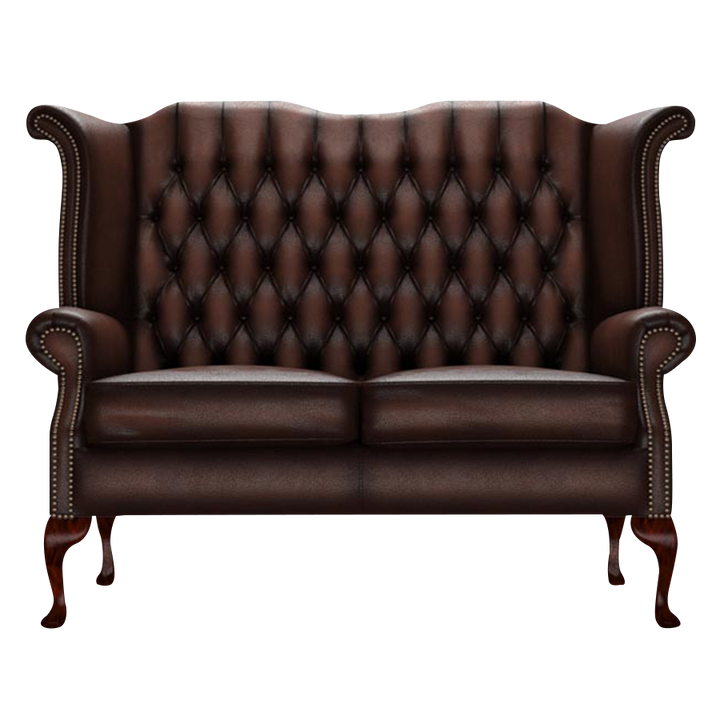 Byron 2 Sits Chesterfield Soffa Antique Brown