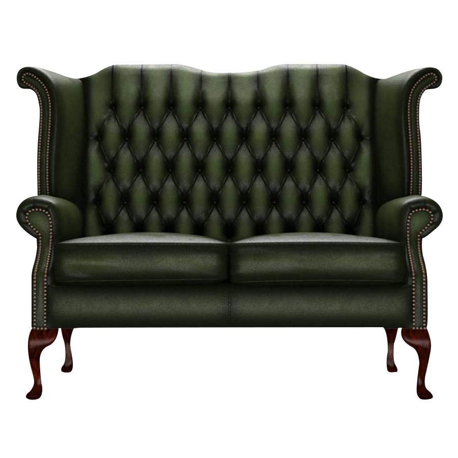 Byron 2 Sits Chesterfield Soffa Antique Green