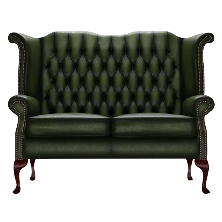 Byron 2 Sits Chesterfield Soffa Antique Green
