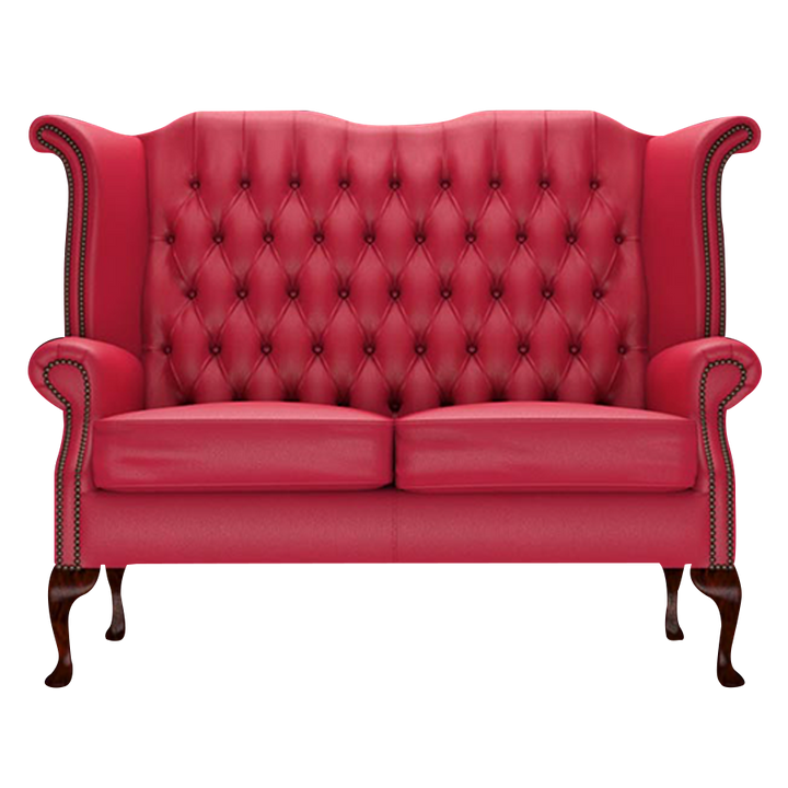 Byron 2 Sits Chesterfield Soffa Shelly Flame Red