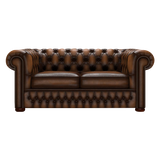 Classic 2 Sits Chesterfield Soffa Antique Autumn Tan