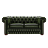 Classic 2 Sits Chesterfield Soffa Antique Green