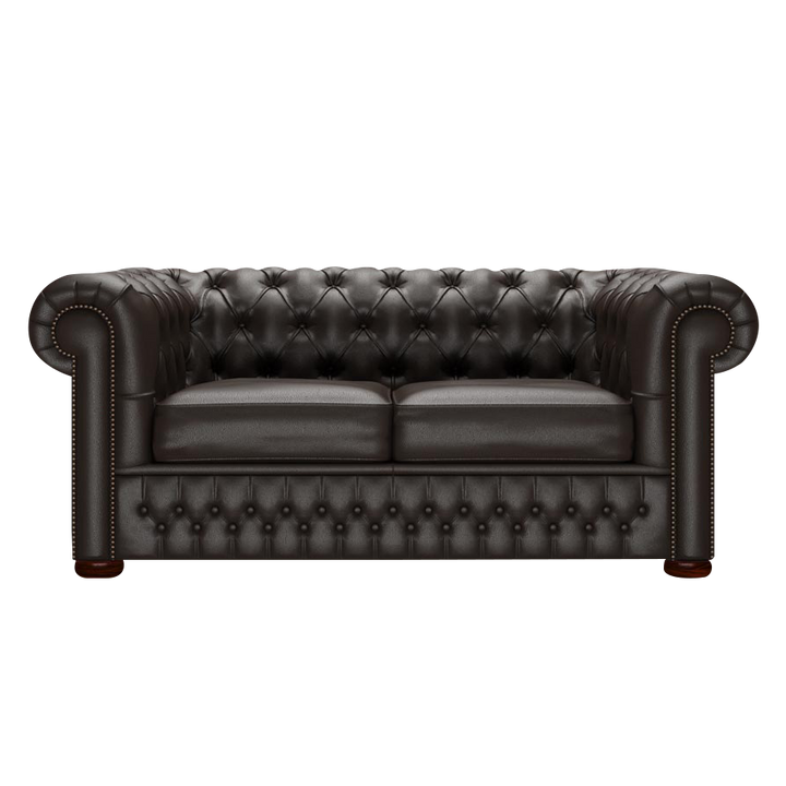 Classic 2 Sits Chesterfield Soffa Birch Brown