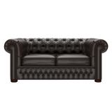 Classic 2 Sits Chesterfield Soffa Birch Brown