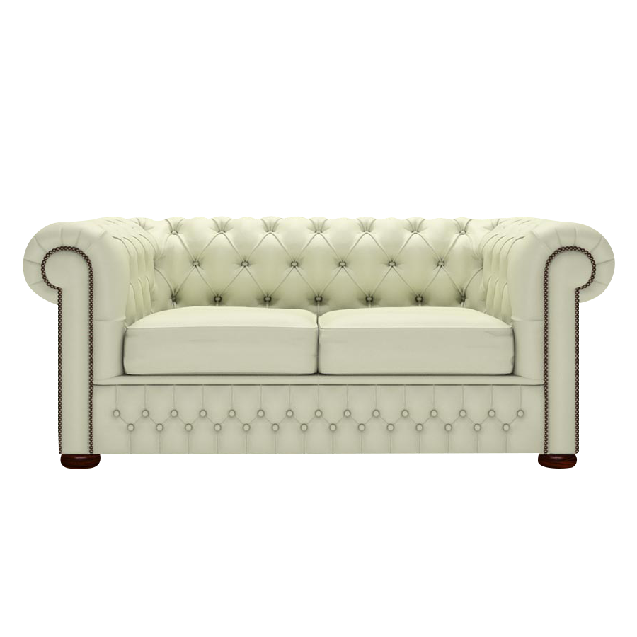 Classic 2 Sits Chesterfield Soffa Birch Cream