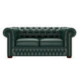 Classic 2 Sits Chesterfield Soffa Birch Forest Green