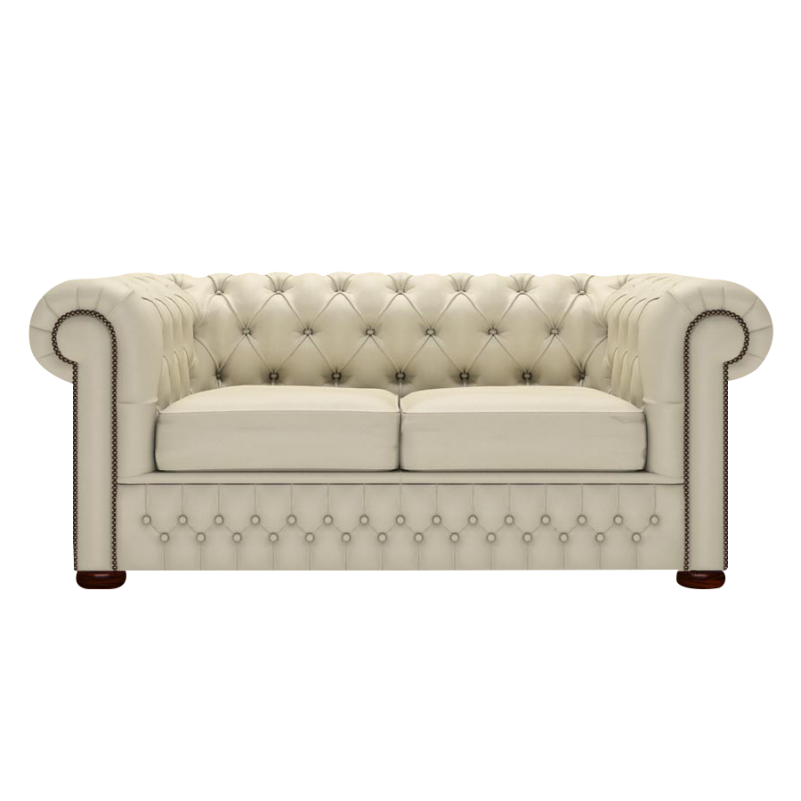Classic 2 Sits Chesterfield Soffa Birch Ivory