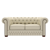 Classic 2 Sits Chesterfield Soffa Birch Ivory