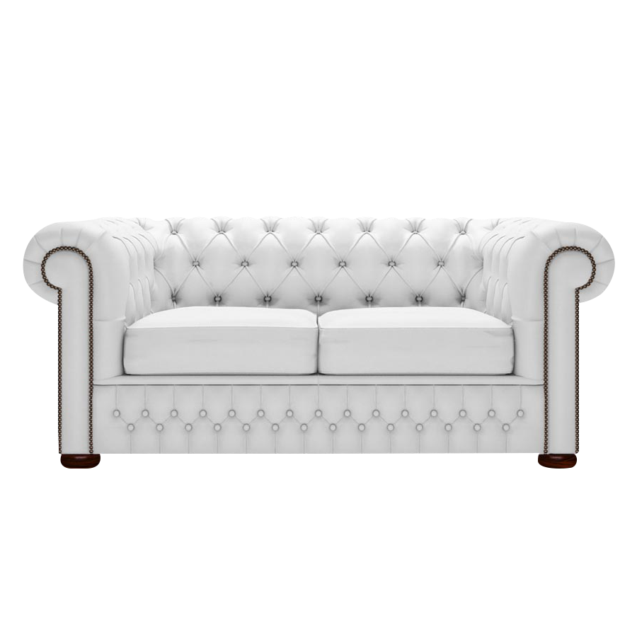 Classic 2 Sits Chesterfield Soffa Birch White