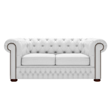 Classic 2 Sits Chesterfield Soffa Birch White