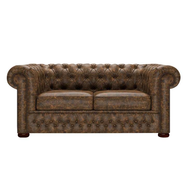 Classic 2 Sits Chesterfield Soffa Etna Brandy