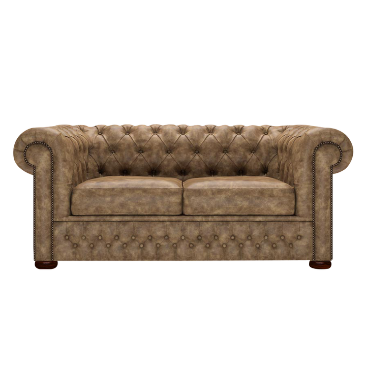 Classic 2 Sits Chesterfield Soffa Etna Camel