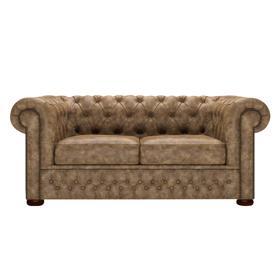 Classic 2 Sits Chesterfield Soffa Etna Camel