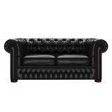 Classic 2 Sits Chesterfield Soffa Old English Black