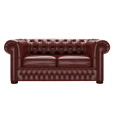 Classic 2 Sits Chesterfield Soffa Old English Chestnut