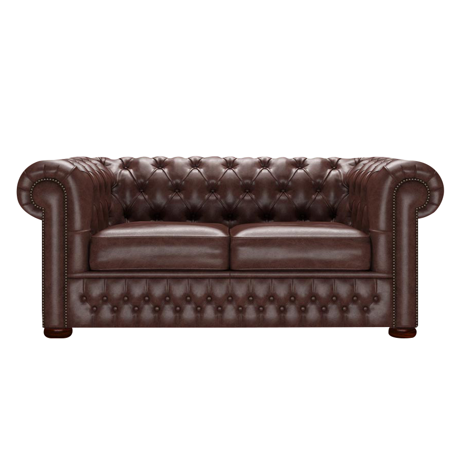 Classic 2 Sits Chesterfield Soffa Old English Dark Brown