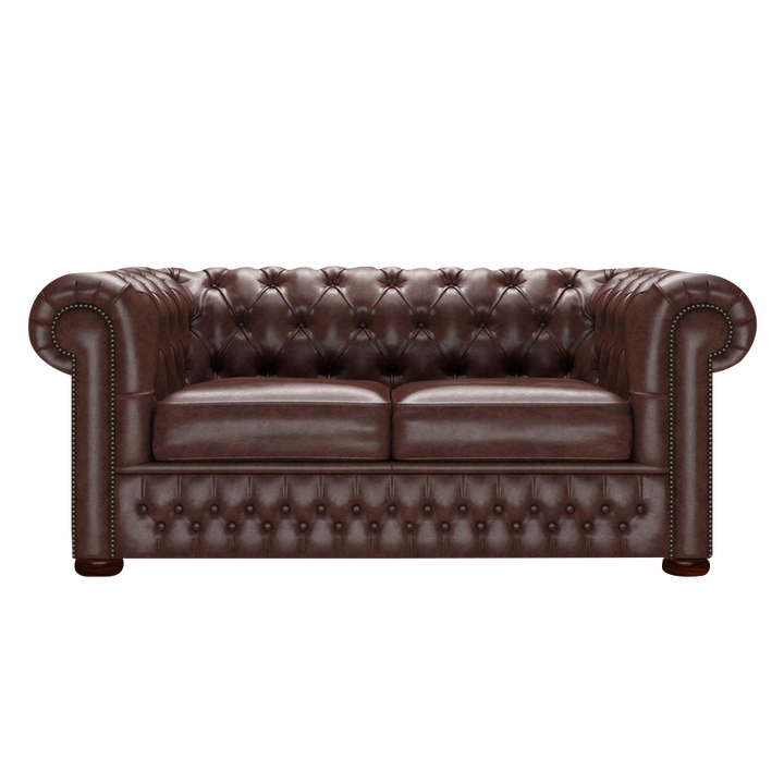 Classic 2 Sits Chesterfield Soffa Old English Dark Brown