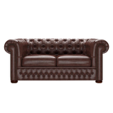 Classic 2 Sits Chesterfield Soffa Old English Dark Brown