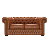 Classic 2 Sits Chesterfield Soffa Old English Saddle
