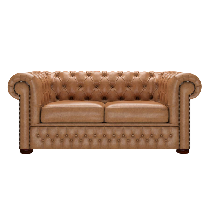 Classic 2 Sits Chesterfield Soffa Old English Tan
