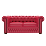 Classic 2 Sits Chesterfield Soffa Shelly Flame Red