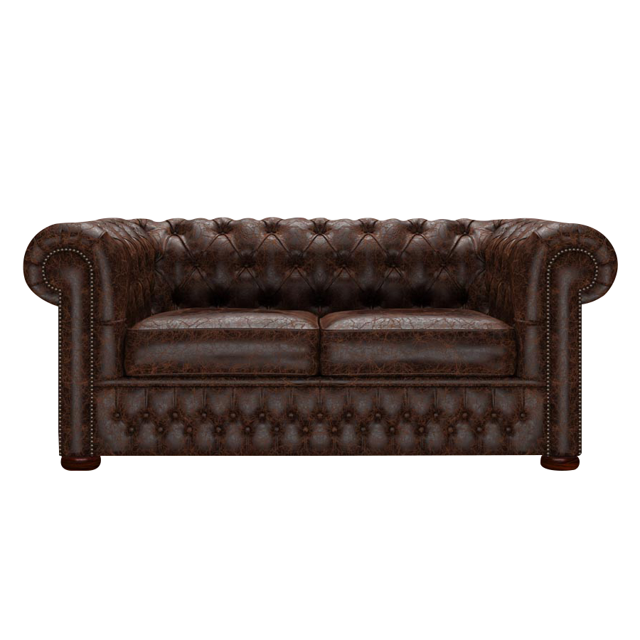 Classic 2 Sits Chesterfield Soffa Tudor Mahogany
