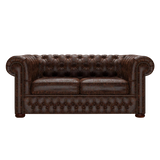 Classic 2 Sits Chesterfield Soffa Tudor Mahogany