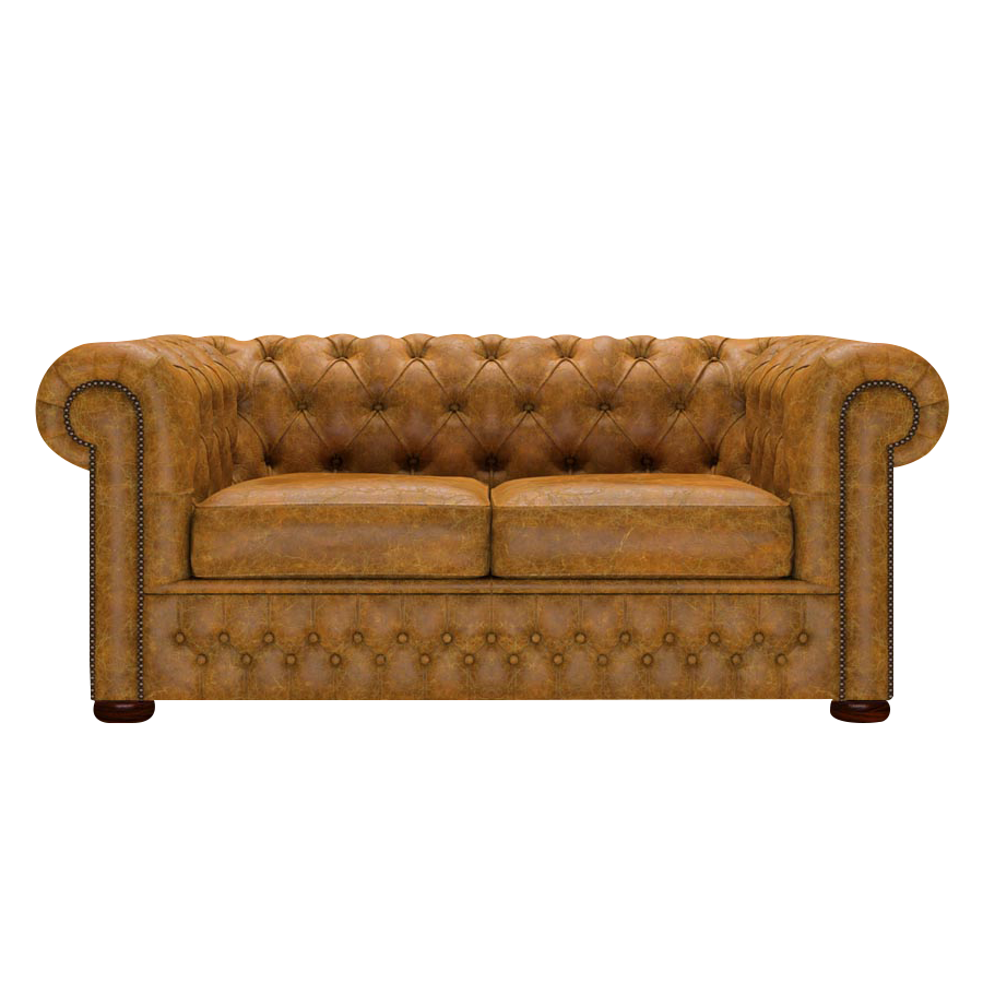 Classic 2 Sits Chesterfield Soffa Tudor Mustard