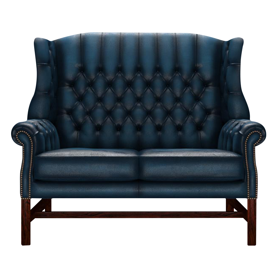 Darwin 2 Sits Chesterfield Soffa Antique Blue