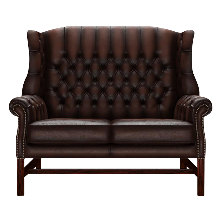 Darwin 2 Sits Chesterfield Soffa Antique Brown