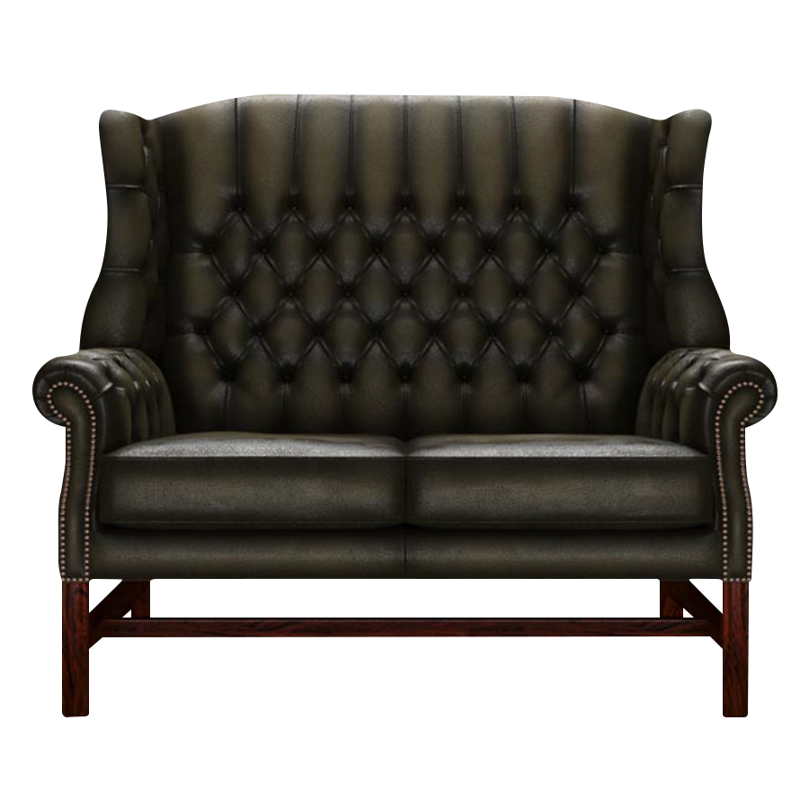 Darwin 2 Sits Chesterfield Soffa Antique Olive