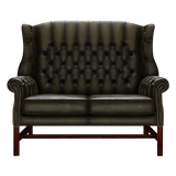 Darwin 2 Sits Chesterfield Soffa Antique Olive
