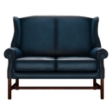Drummond 2 Sits Chesterfield Soffa Antique Blue