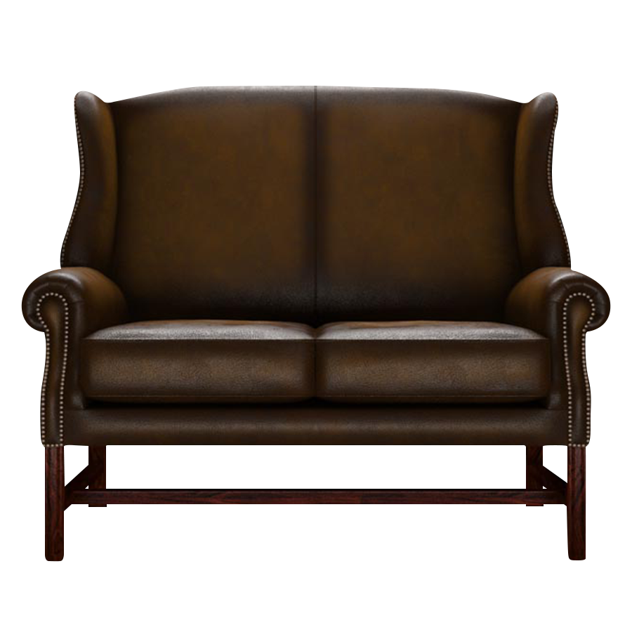 Drummond 2 Sits Chesterfield Soffa Antique Gold