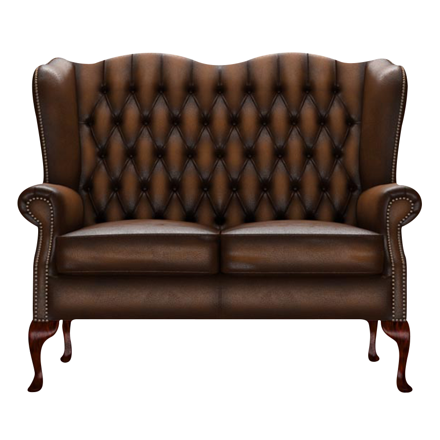 Gladstone 2 Sits Chesterfield Soffa Antique Autumn Tan