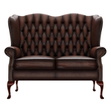 Gladstone 2 Sits Chesterfield Soffa Antique Brown